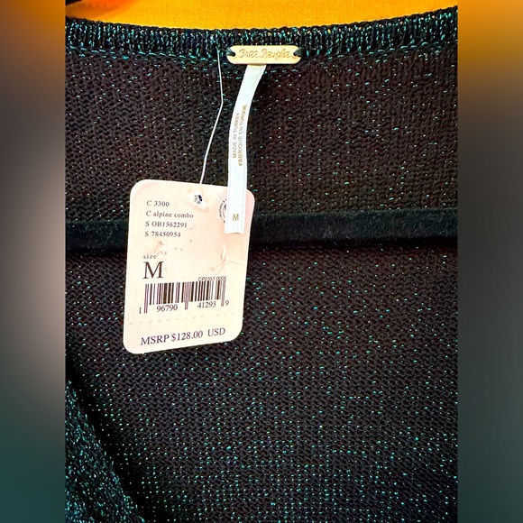 Free People Metallic Cardigan. Size Medium. NWT - Picture 5 of 6